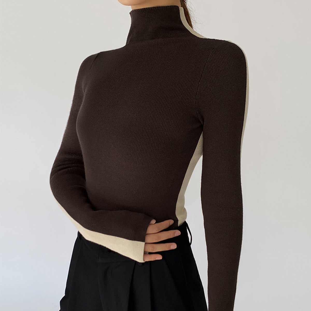 Damen - Wendbares Strickoberteil - Weicher Stoff - Vielseitiges Modehighlight