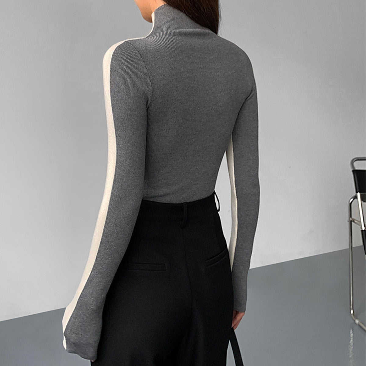 Damen - Wendbares Strickoberteil - Weicher Stoff - Vielseitiges Modehighlight