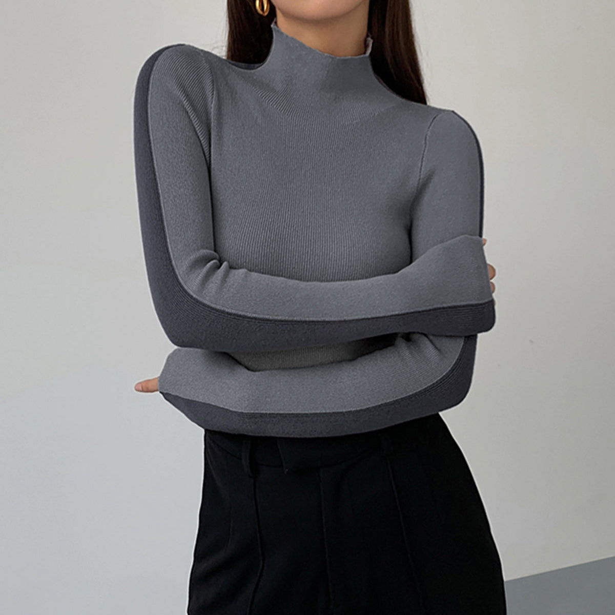 Damen - Wendbares Strickoberteil - Weicher Stoff - Vielseitiges Modehighlight