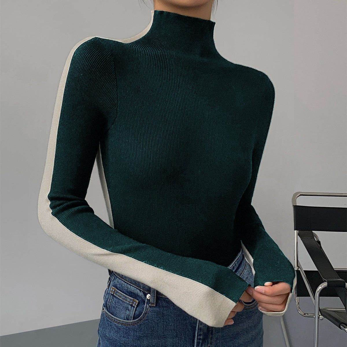 Damen - Wendbares Strickoberteil - Weicher Stoff - Vielseitiges Modehighlight