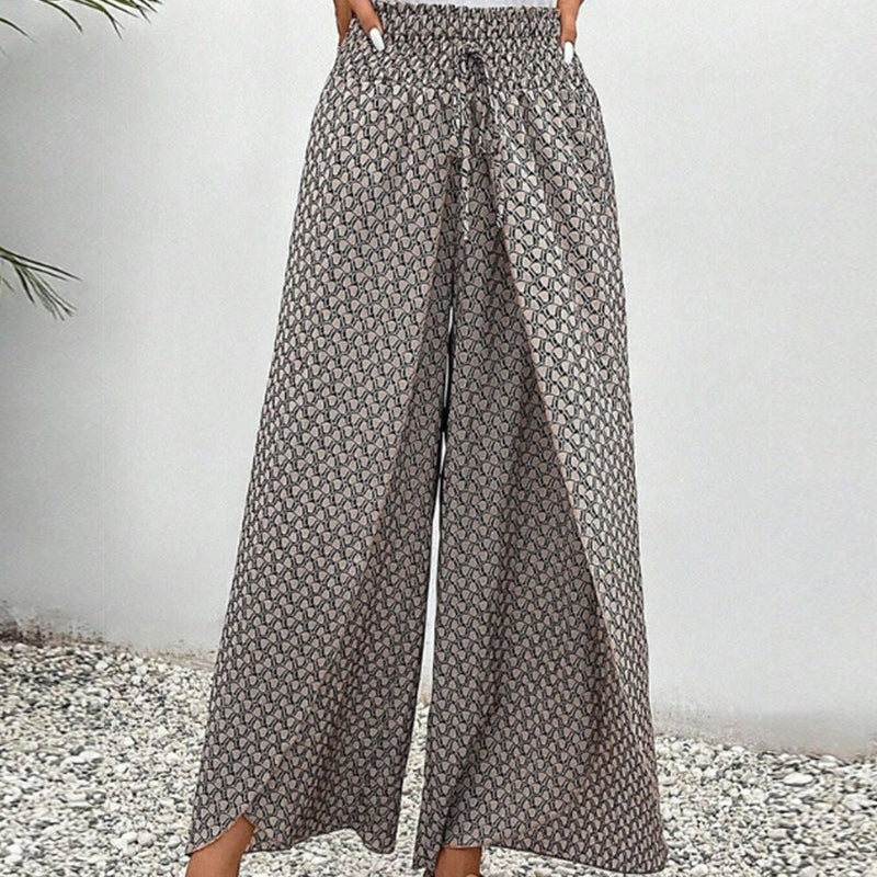 Damen - Hose - Leichtes Material - Weites Bein - Modische Freizeithose für jeden Anlass
