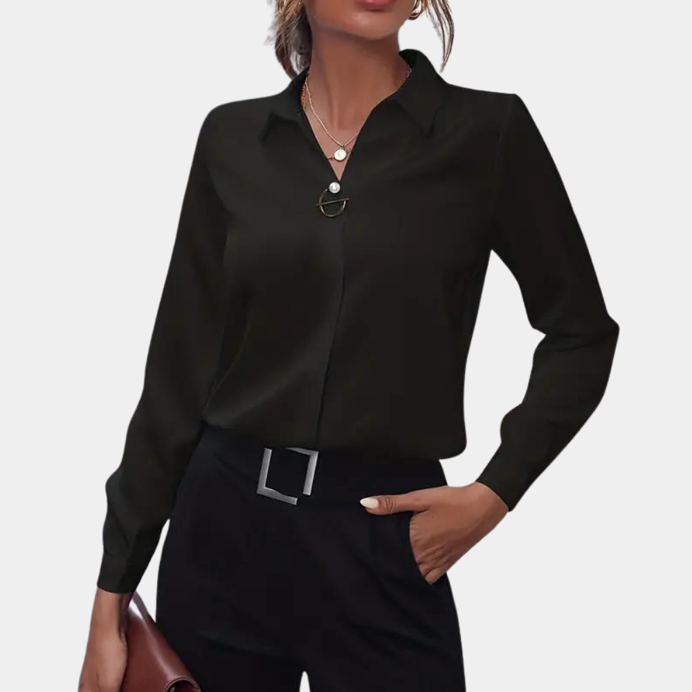 Damen - Elegante Bluse - Weicher Stoff - Klassischer Stil für Berufstätige - Perfekt für jeden Anlass