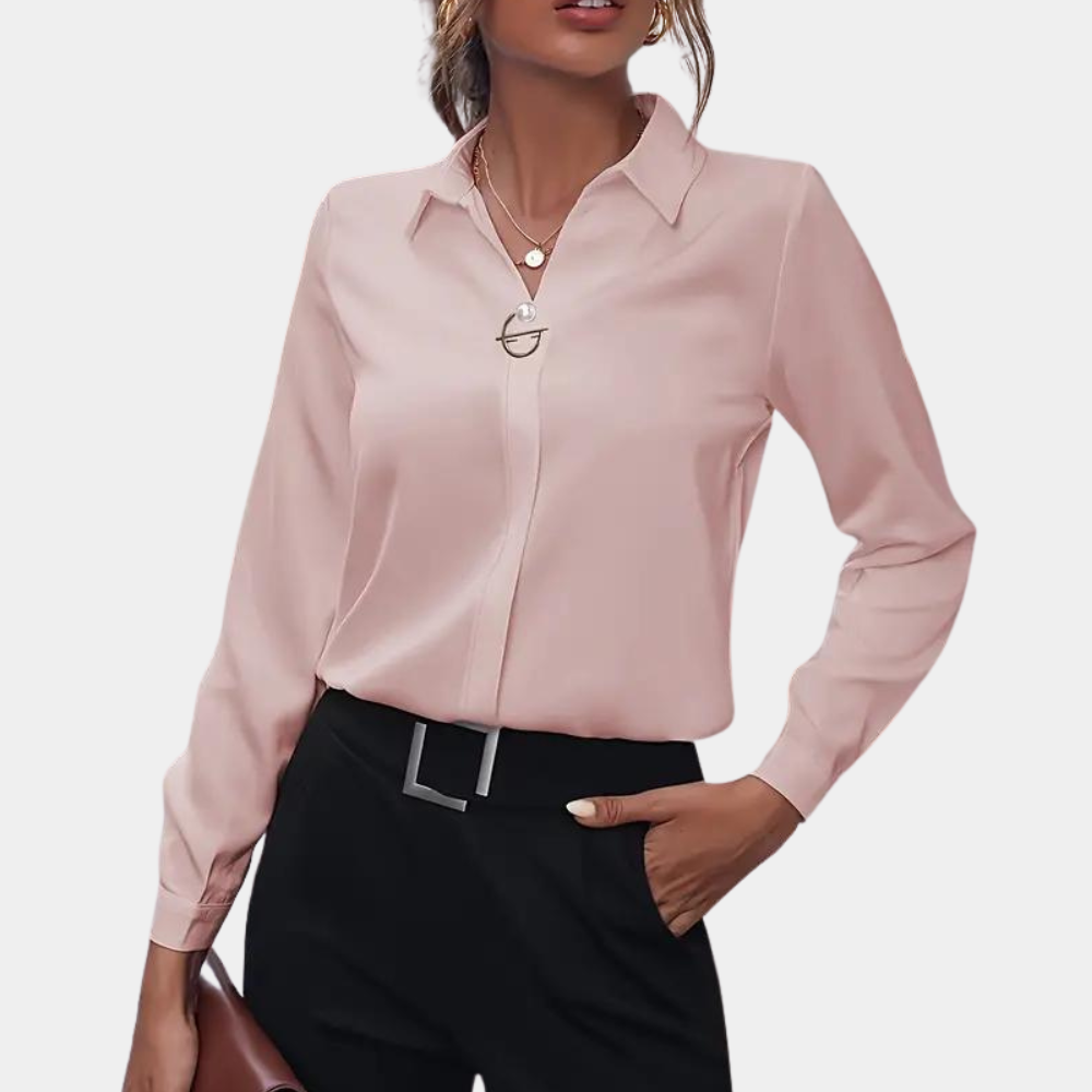 Damen - Elegante Bluse - Weicher Stoff - Klassischer Stil für Berufstätige - Perfekt für jeden Anlass