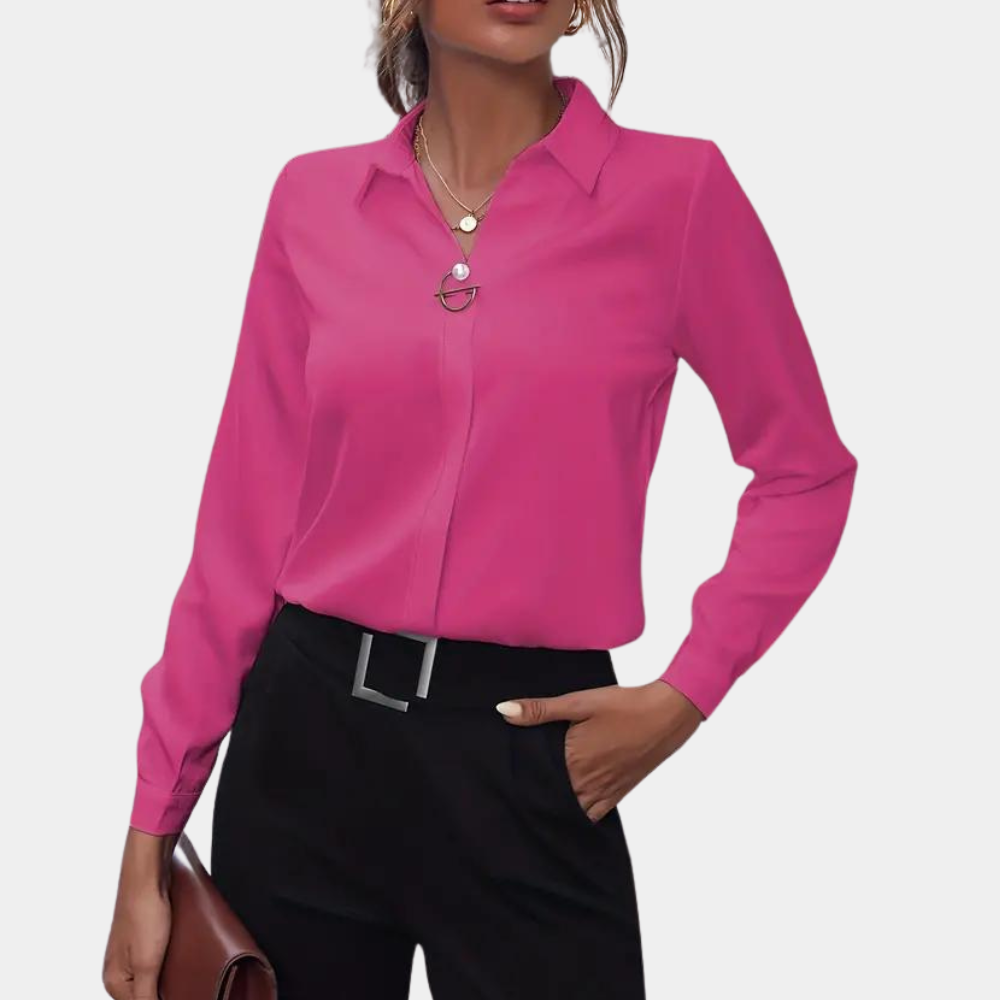 Damen - Elegante Bluse - Weicher Stoff - Klassischer Stil für Berufstätige - Perfekt für jeden Anlass