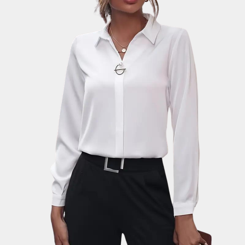 Damen - Elegante Bluse - Weicher Stoff - Klassischer Stil für Berufstätige - Perfekt für jeden Anlass