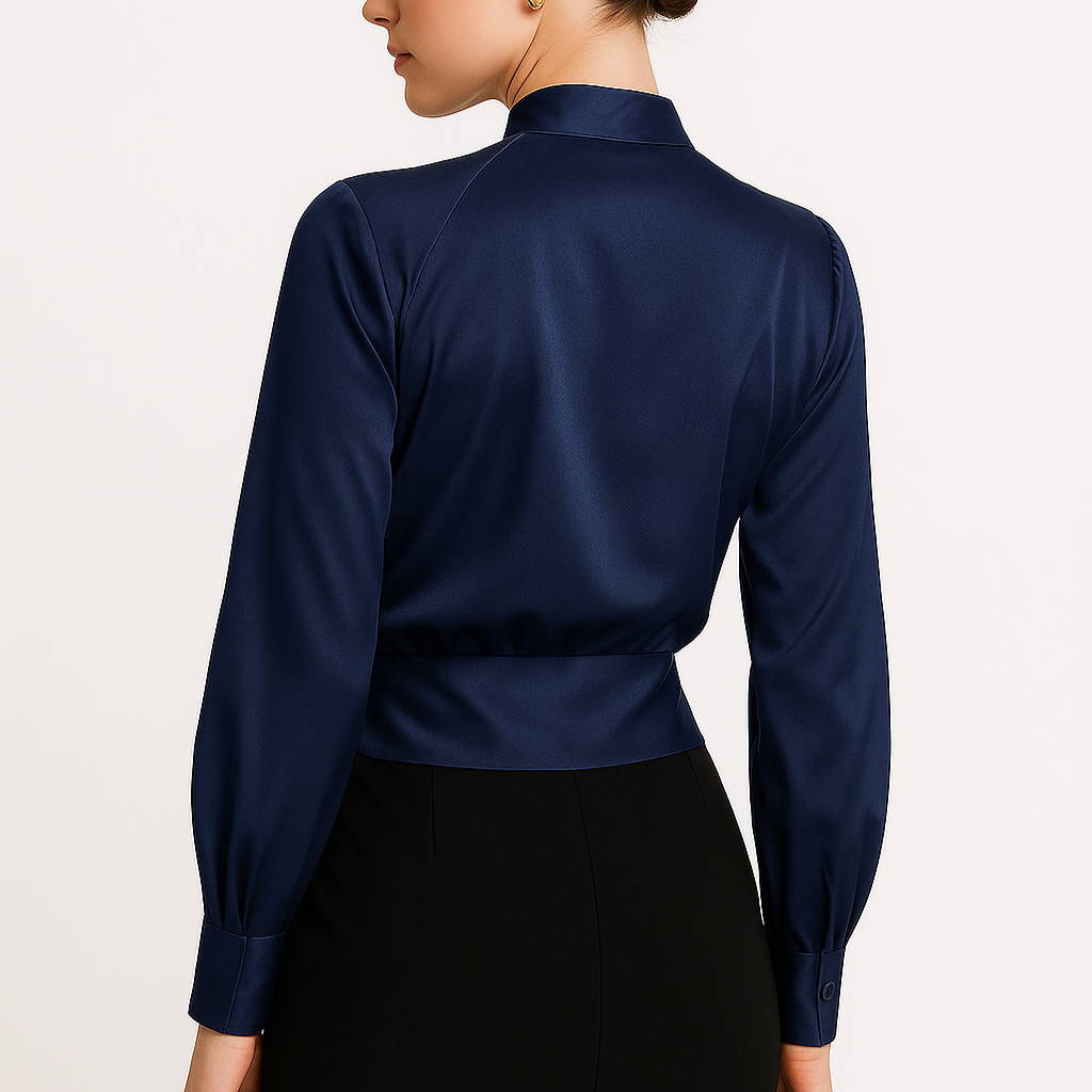 Damen - Satinbluse - Eleganter Stil - Hochwertigem Satin - Schicke Looks für jeden Anlass