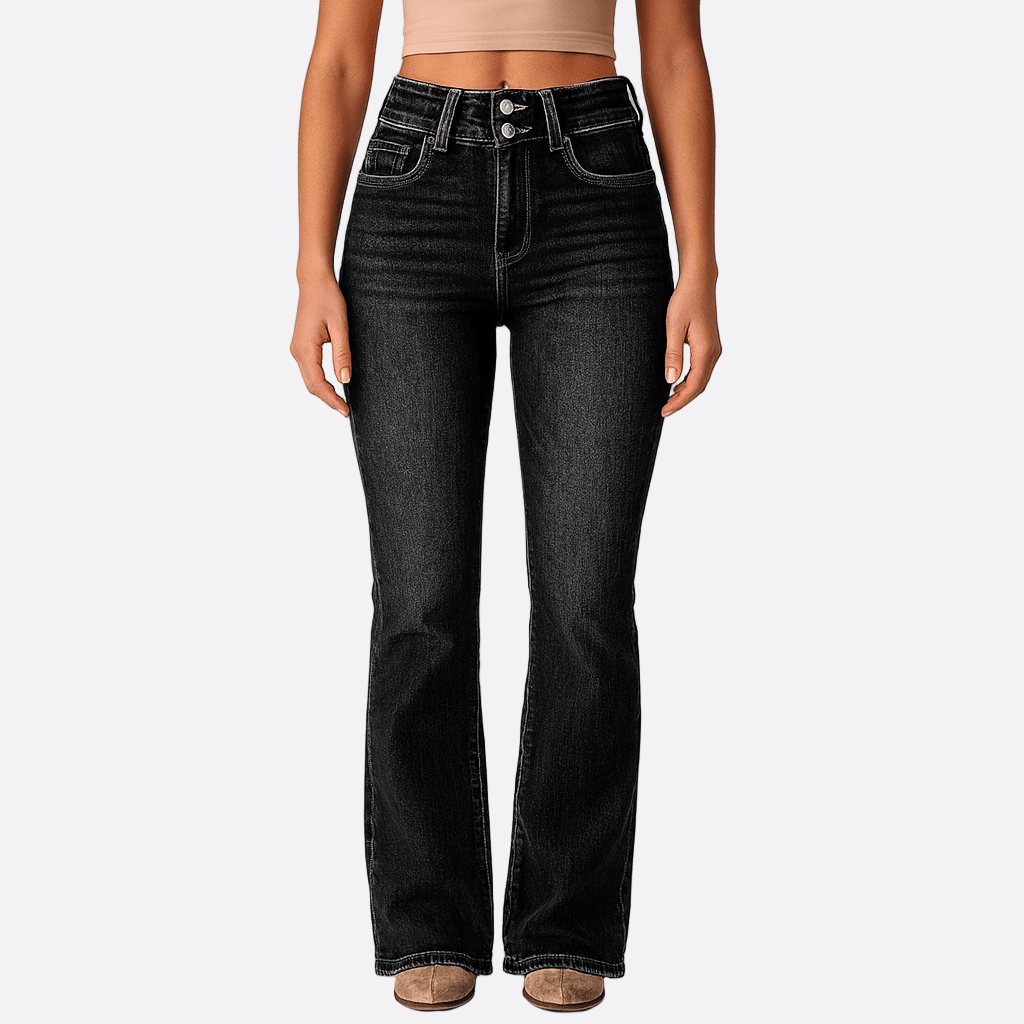 Damen - Ausgestellte Jeans - Damen - Hohe Taille - Trendy und Bequem für jeden Anlass