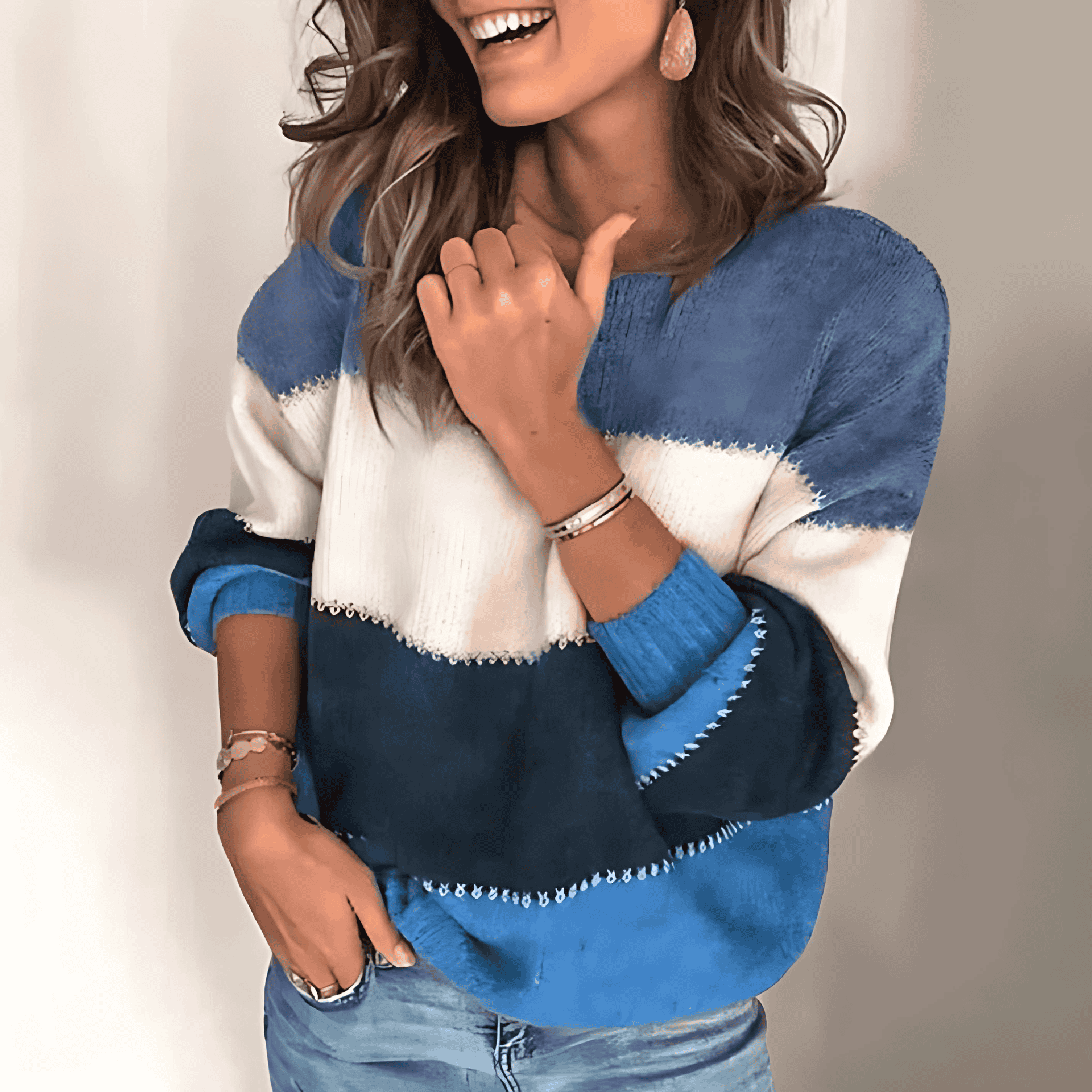 Damen - Eleganter Strickpullover - Weiches Material - Stilvoller Pullover für jeden Anlass