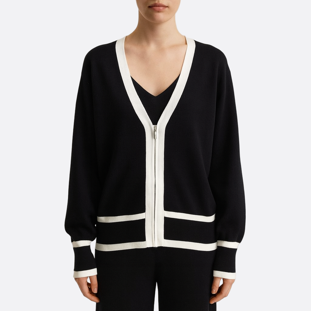 Damen - Gestricktes 3-teiliges Loungewear Set - Bequemes Material - Stylisches Zuhause-Outfit