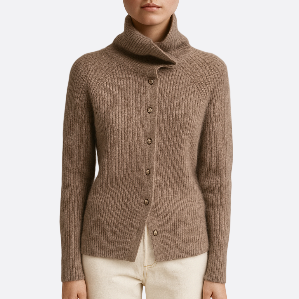 Damen - Grobstrick Strickjacke - Bequemer und Stilvoller Look - Ideale Wahl für Gemütlichkeit