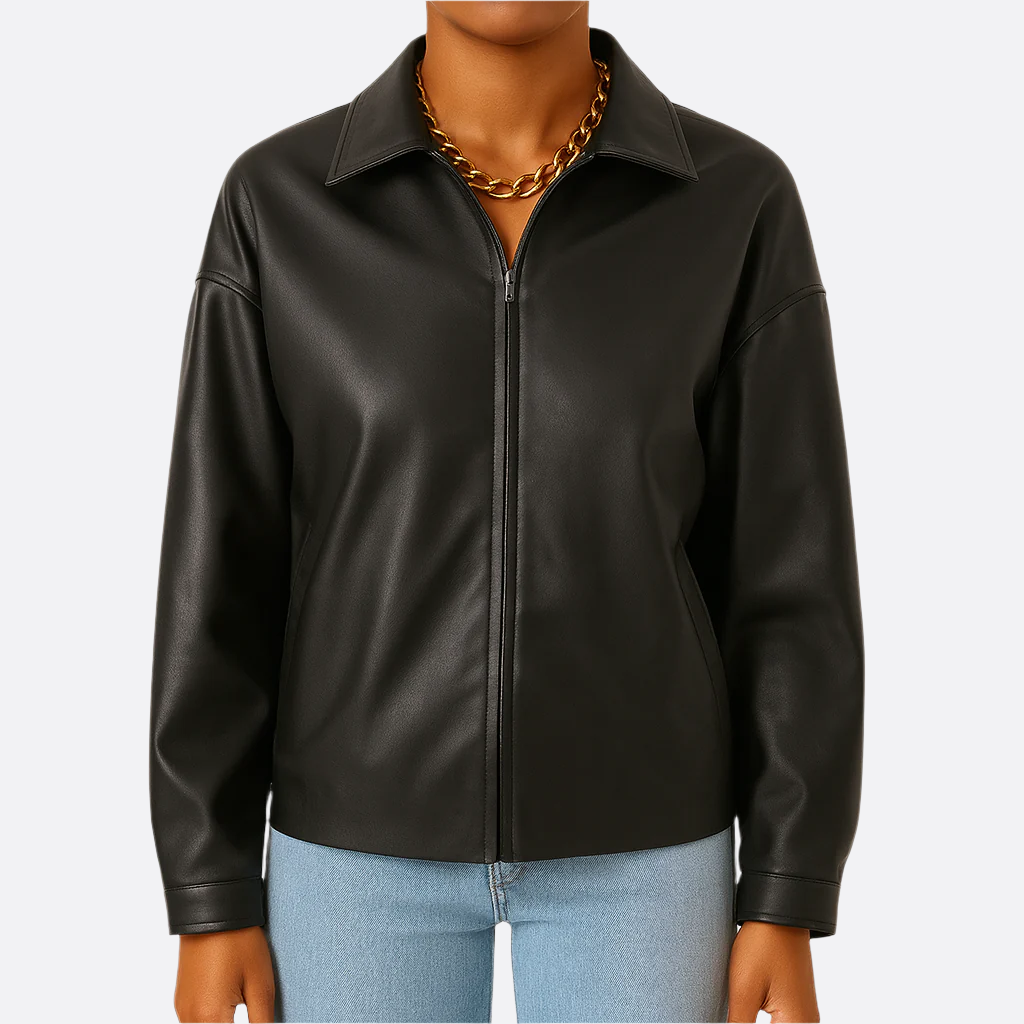 Damen - Jacke - Kunstleder - Stylisch & Vielseitig - Perfekte Mode für jeden Anlass