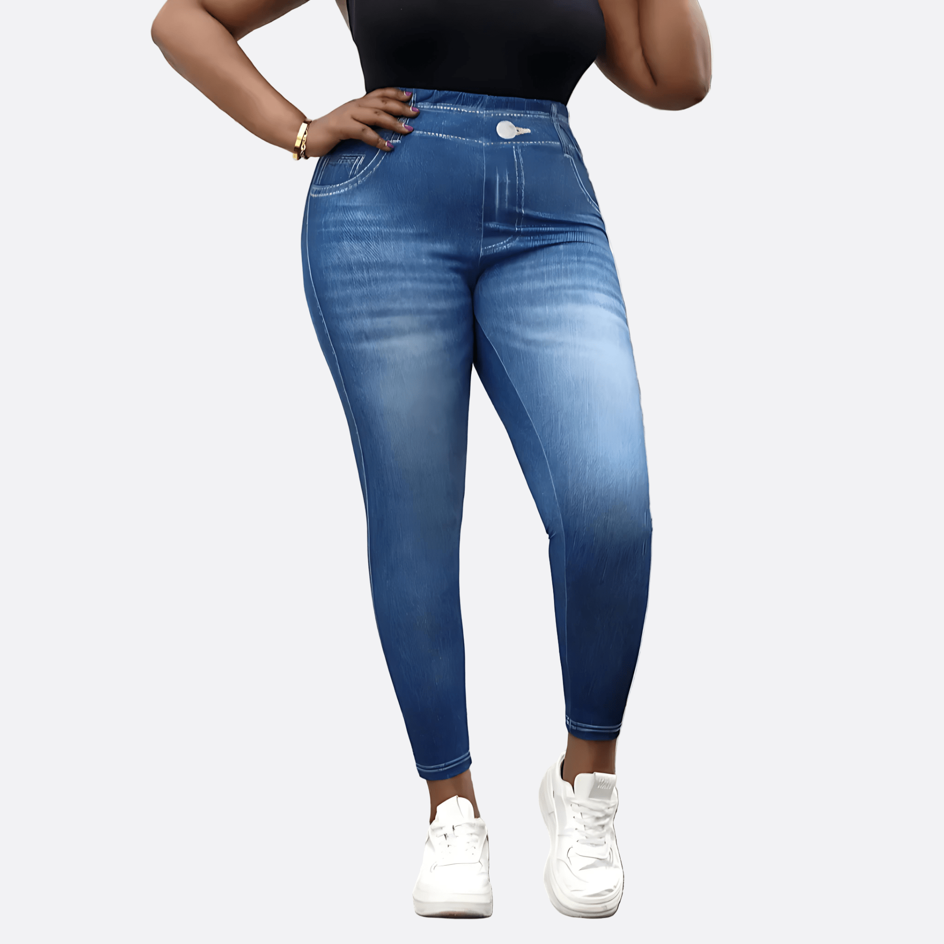 Damen - Jeggings in Übergrößen - Bequemes Stretch Material - Ideal für Alltag und Freizeit