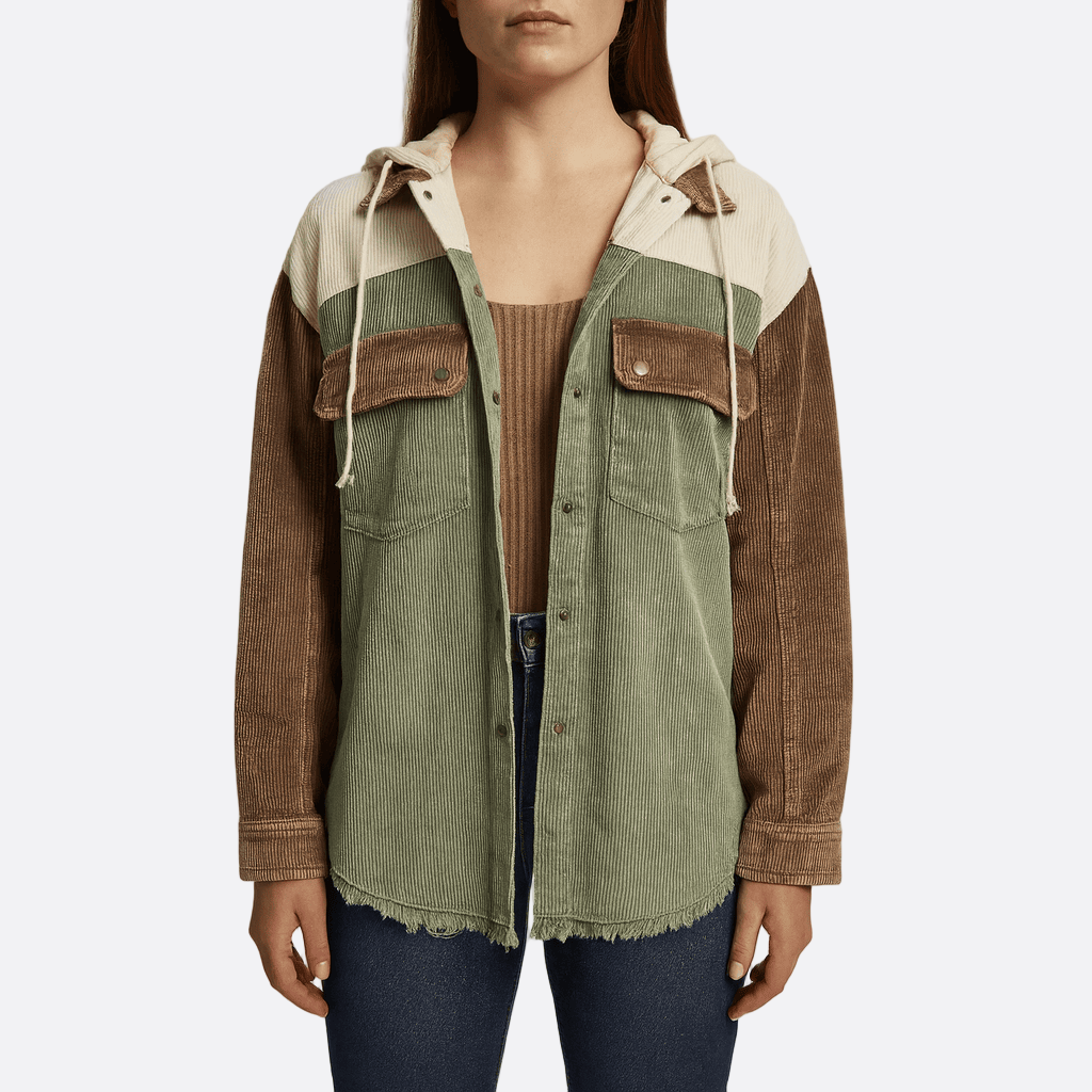 Damen - Kapuzenjacke - Knopfleiste - Schmale Passform - Modische Übergangsjacke für jeden Anlass