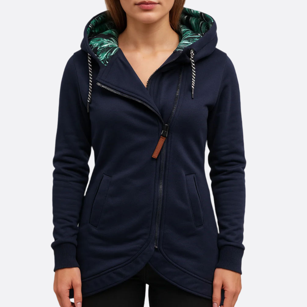 Damen - Kapuzenjacke - Weiches Material - Bequemer Casual Style - Perfekt für Alltag und Freizeit