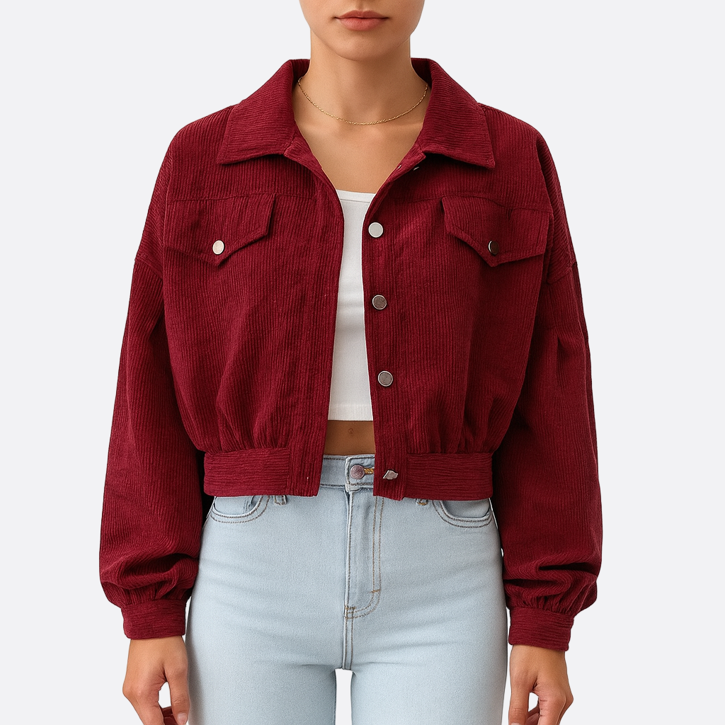 Damen - Kurze Jacke - Cord - Stilvoll & Vielseitig - Perfekt für jeden Anlass
