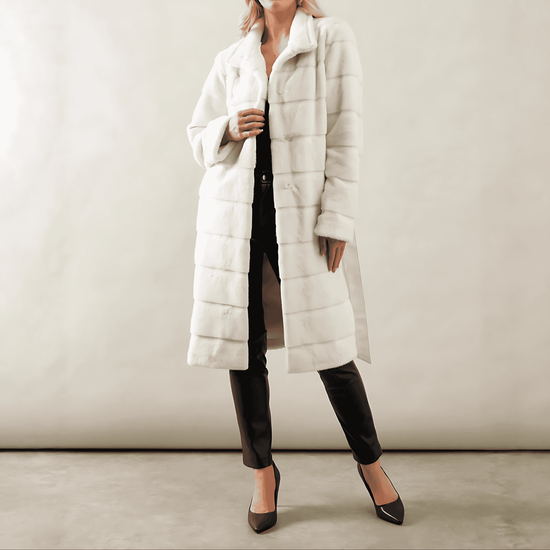 Damen - Kuschelige Jacke mit Gürtel - Weiches Material - Bequemer Stil - Perfekt für jeden Anlass