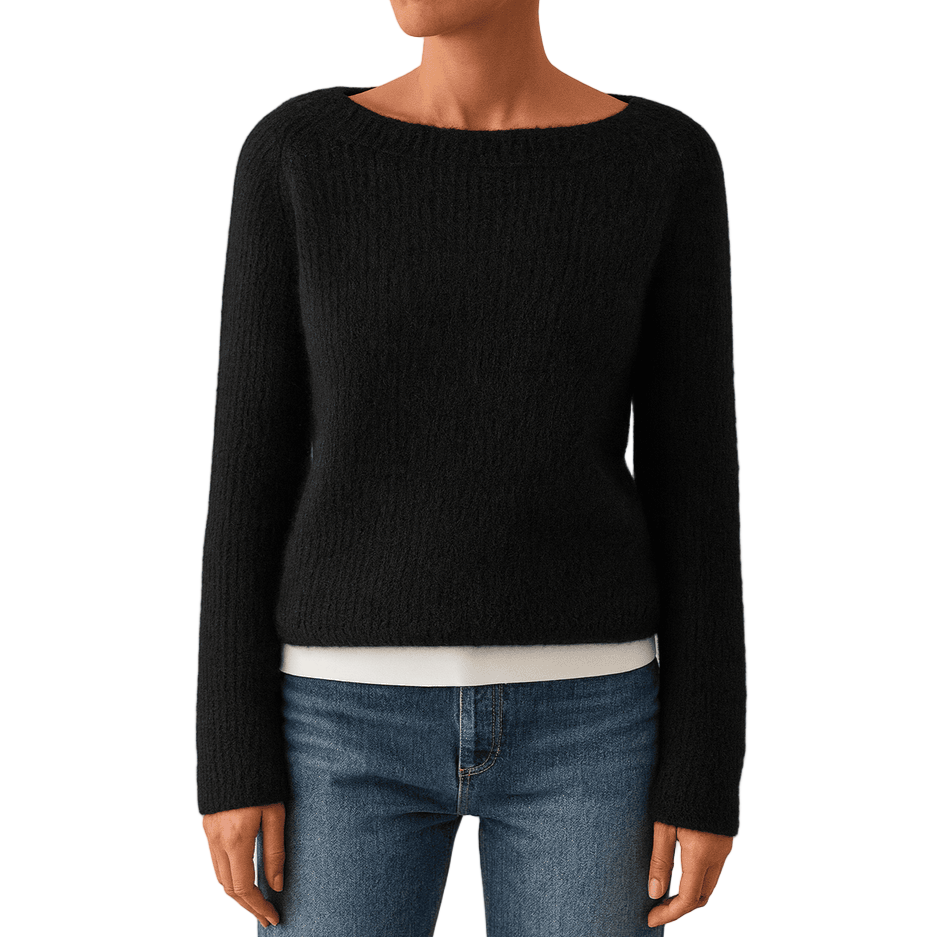 Damen - Langärmeliger Strickpullover - Weichem Strick - Lockere Passform - Bequeme und Stilvolle Strickmode