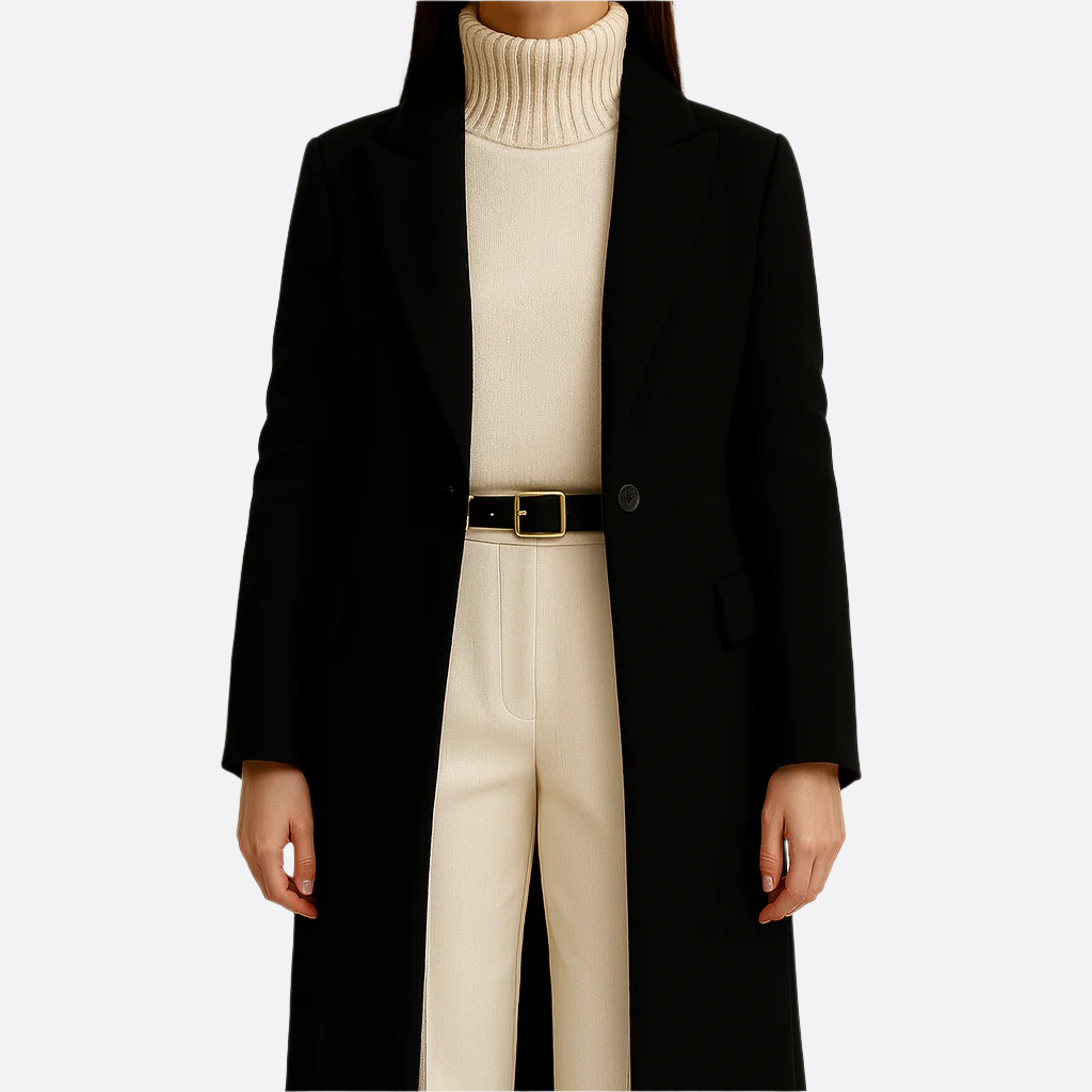 Damen - Langer Mantel - Hochwertige Wintermode - Klassischen Design - Eleganz und Stil für kalte Tage