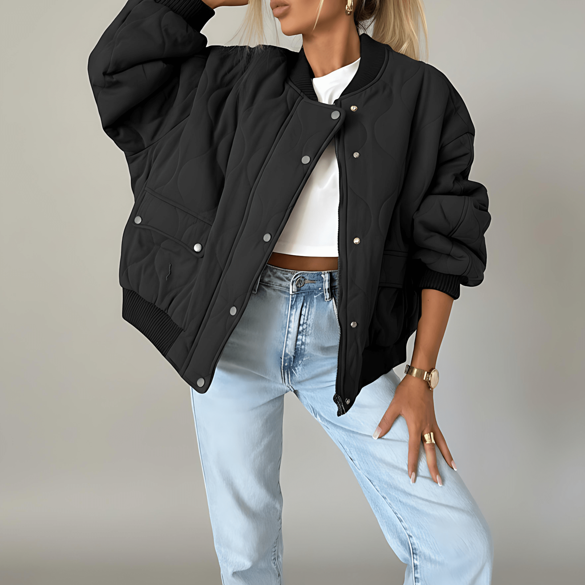 Damen - Lässige Komfort Steppjacke - Vielseitiger Look für jeden Anlass - Stylische Freizeitjacke