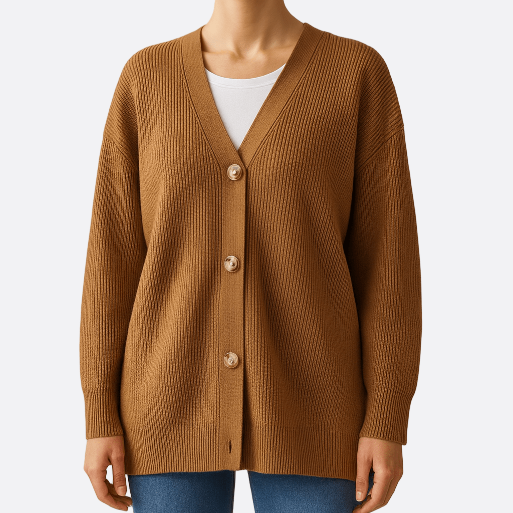 Damen - Lässige Strickjacke - Weiches Material - Trendy Herbststil für jeden Anlass