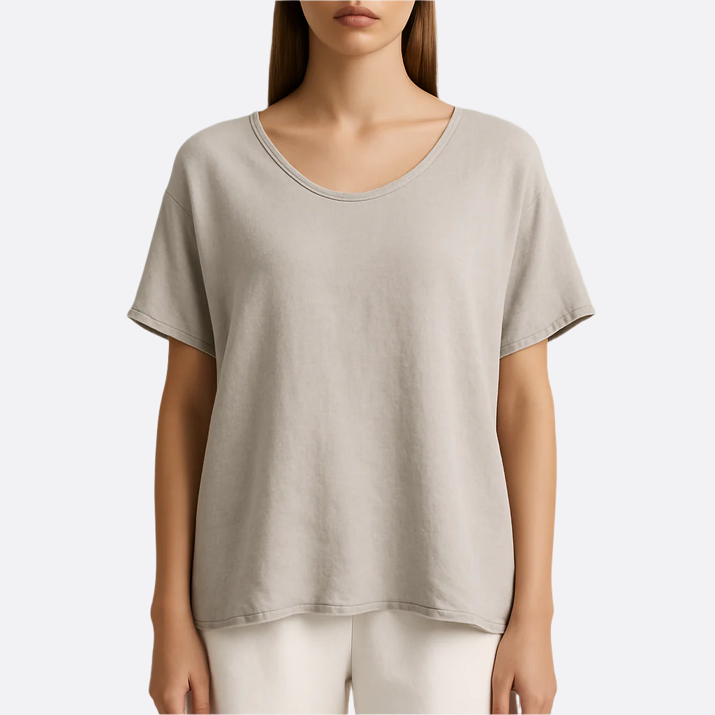 Damen - Lockere Bluse - Weicher Stoff - Bequemen Alltagsstil - Ideal für Jeden Tag