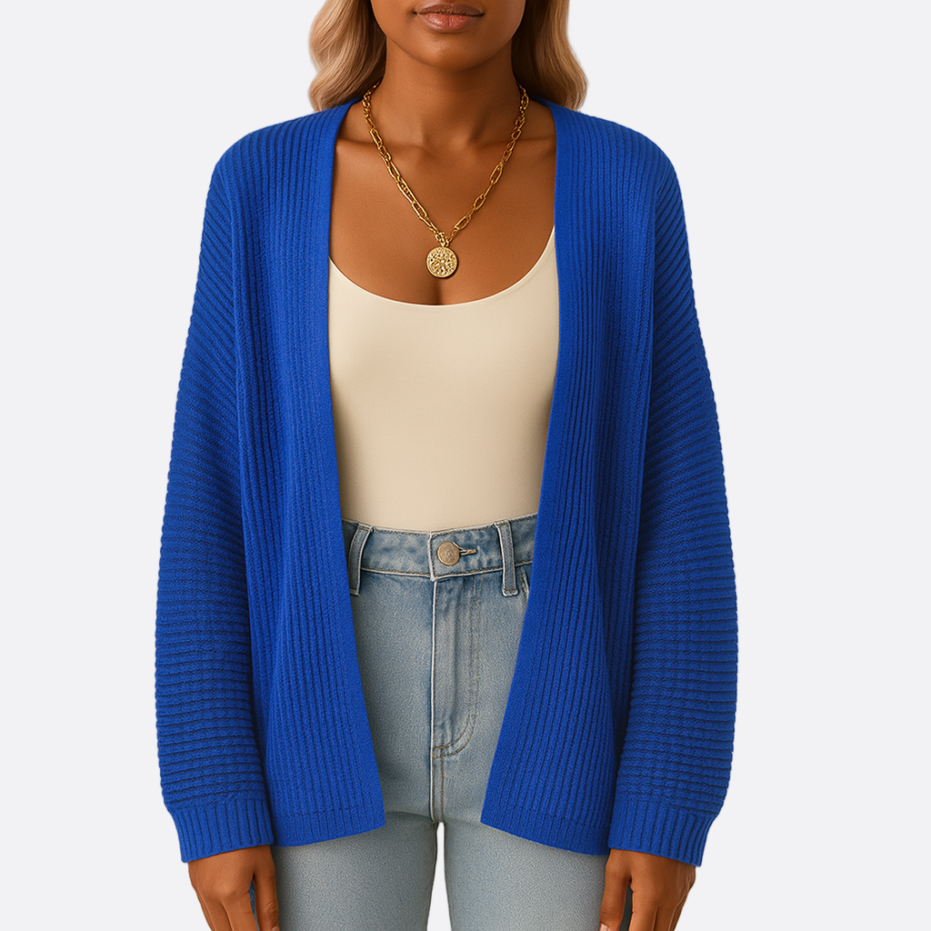 Damen - Moderne Strickjacke - Waffelmuster - Lässiger Schnitt - Stylische und Bequeme Oberbekleidung