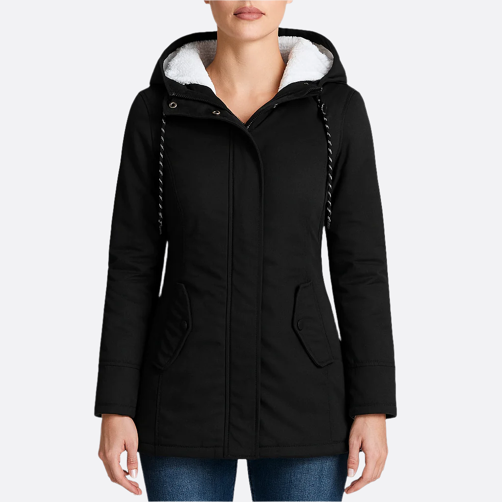 Damen - Parka Jacke - Warmer Kunstfellbesatz - Stilvoller Wintermantel für kalte Tage