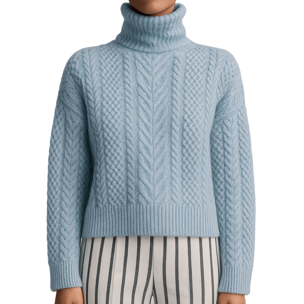 Damen - Rollkragenpulli - Kuscheliger Strickstil - Weicher Komfort für kalte Tage