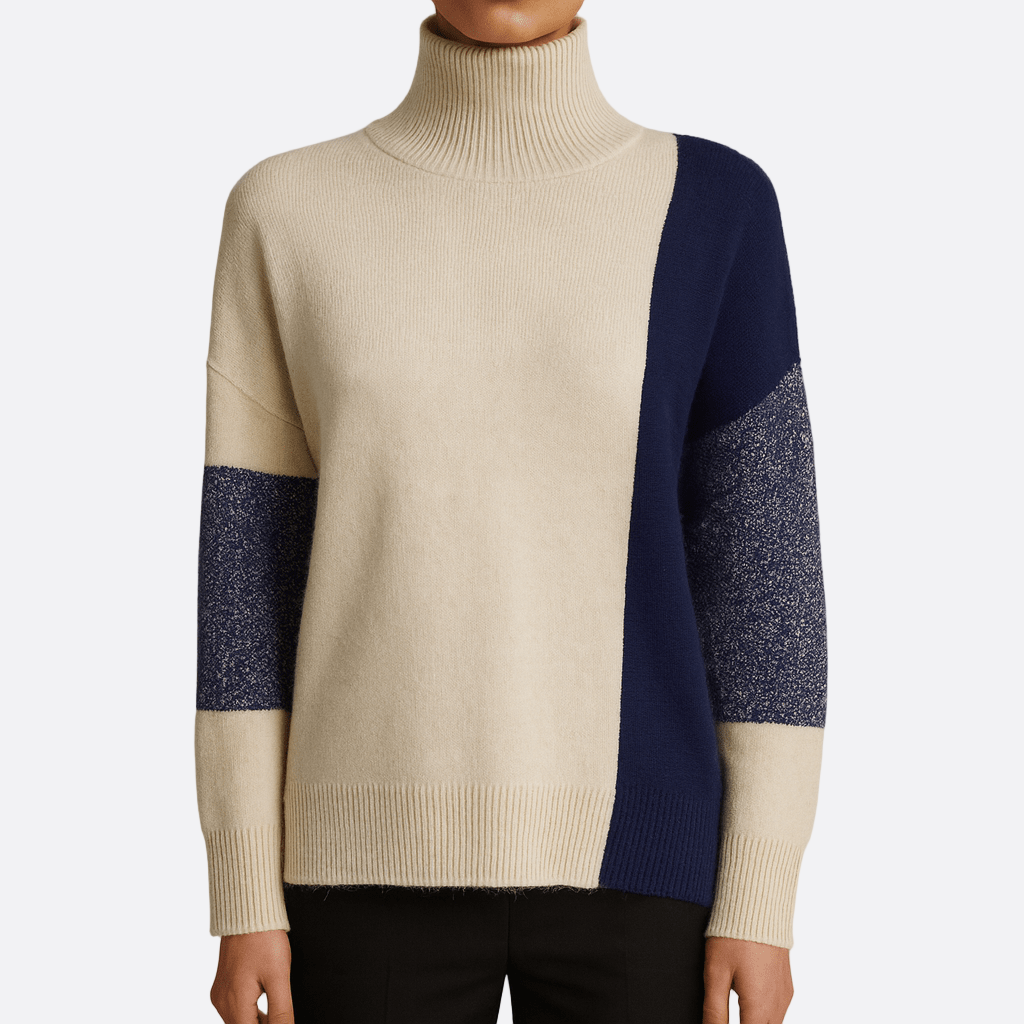 Damen - Rollkragenpullover - Entspannte Passform - Hochwertiger Wollmischung - Bequeme Wintermode