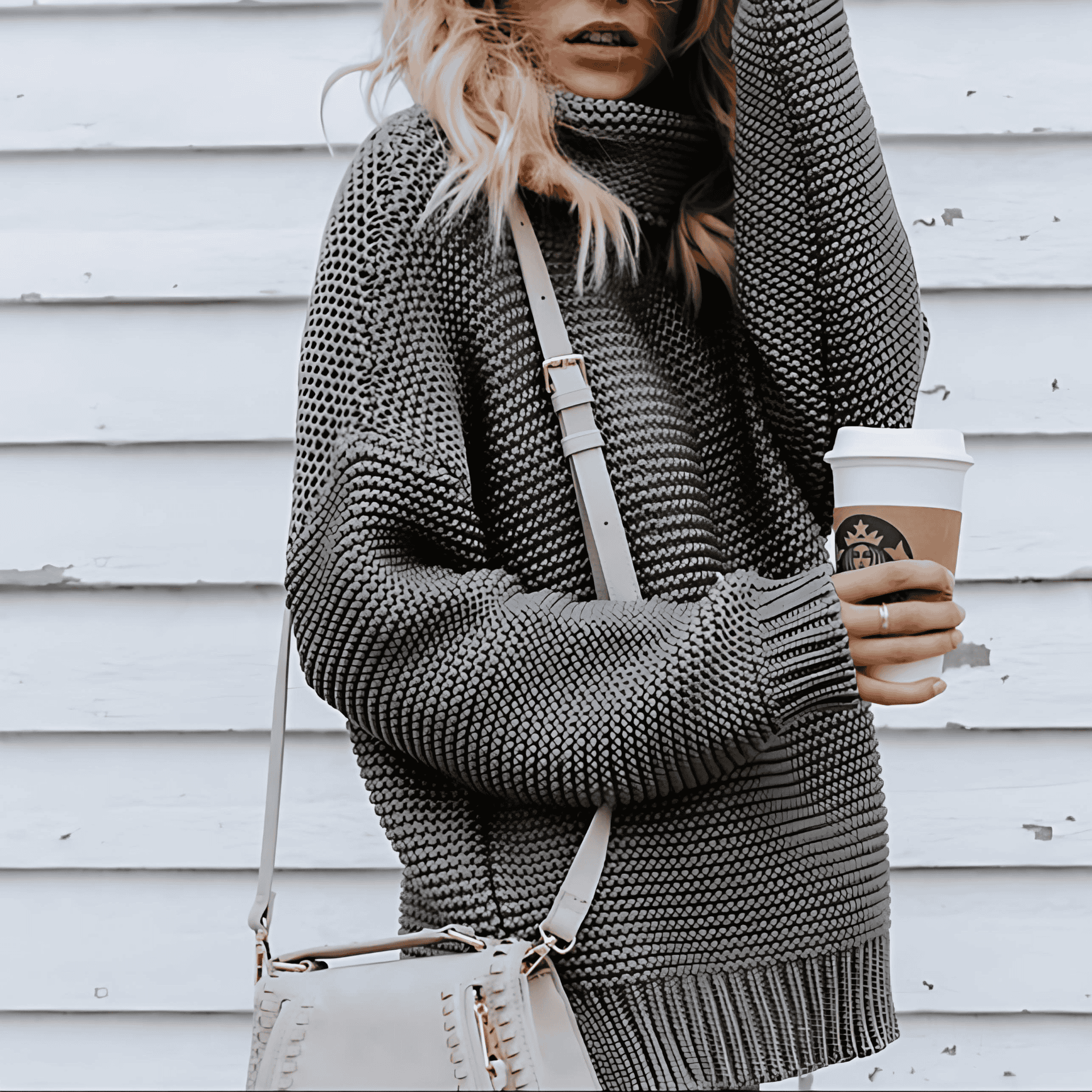 Damen - Rollkragenpullover - Weicher Strickstoff - Gemütliche Strickmode für stilvolle Looks