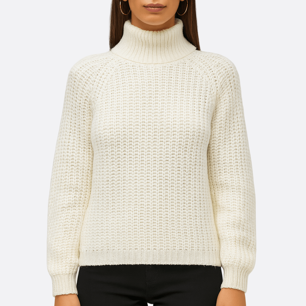 Damen - Rollkragenpullover - Wollmischung - Bequemer Loose Fit - Perfekt für den Alltag