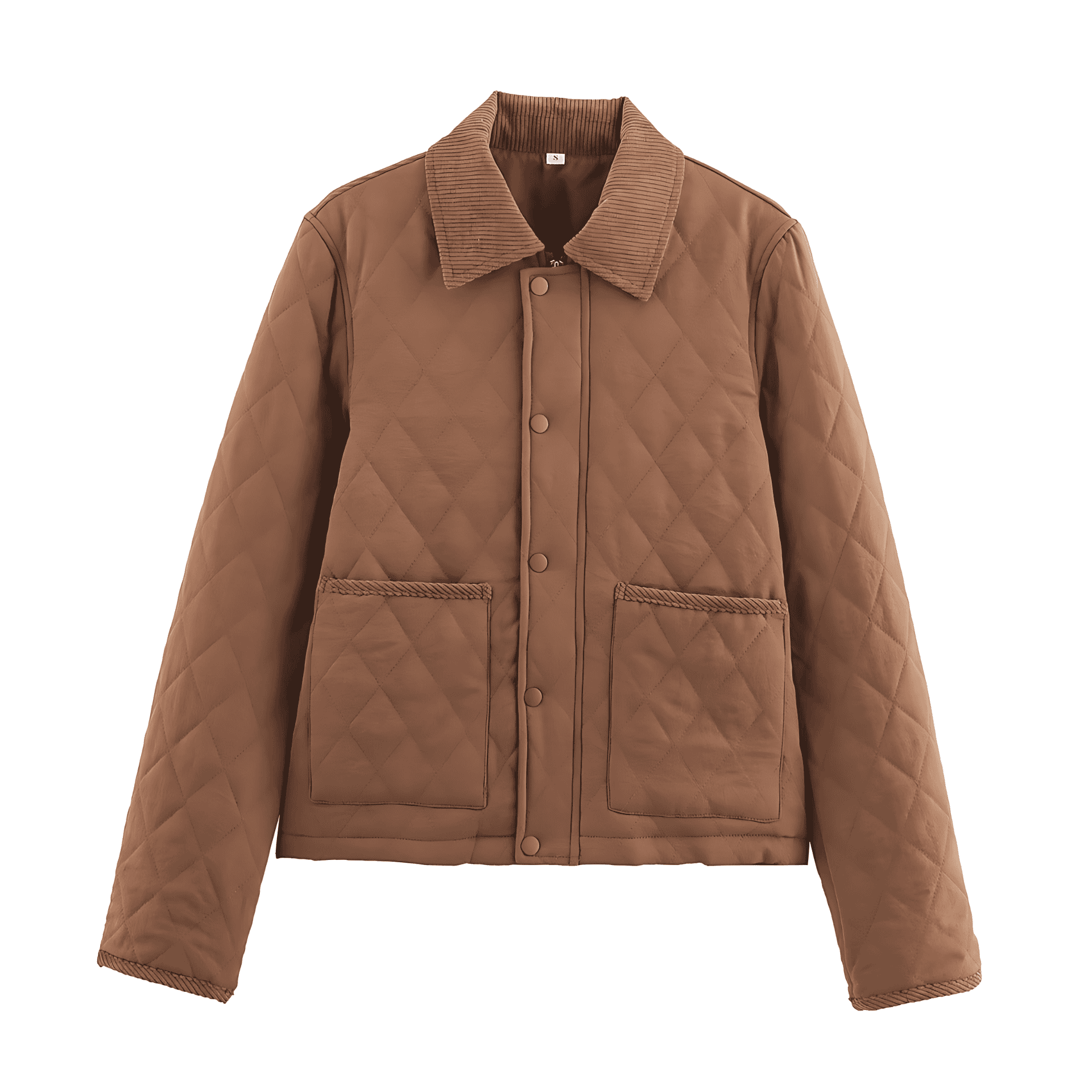 Damen - Steppjacke - Kariertem Kragen - Modische Übergangsjacke für jeden Anlass