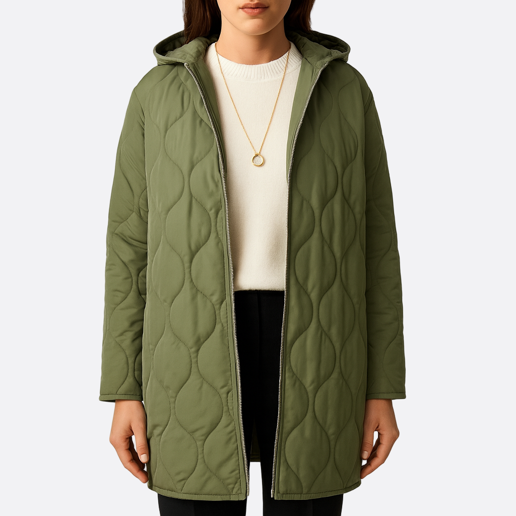 Damen - Steppmantel mit Kapuze - Weich gepolstert für ultimativen Komfort - Winterjacke