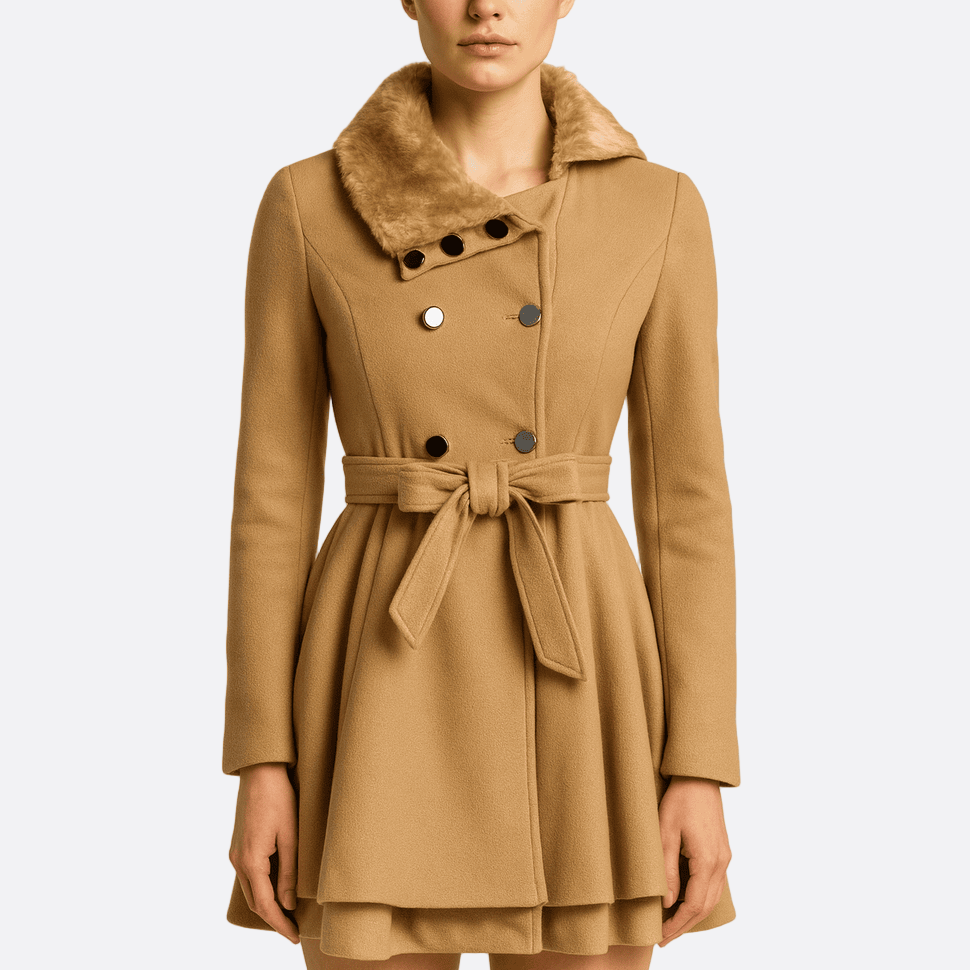 Damen - Stilvoller Trenchcoat mit Gürtel - Eleganter Look für jede Gelegenheit - Trenchcoat