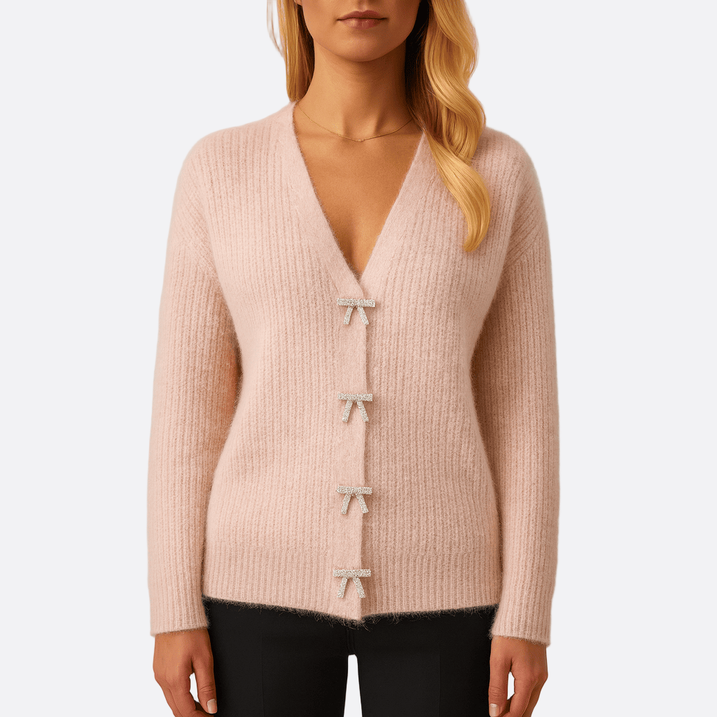 Damen - Strick-Top mit V-Ausschnitt - Wolle - Lockere Passform - Ideal für Freizeitlooks