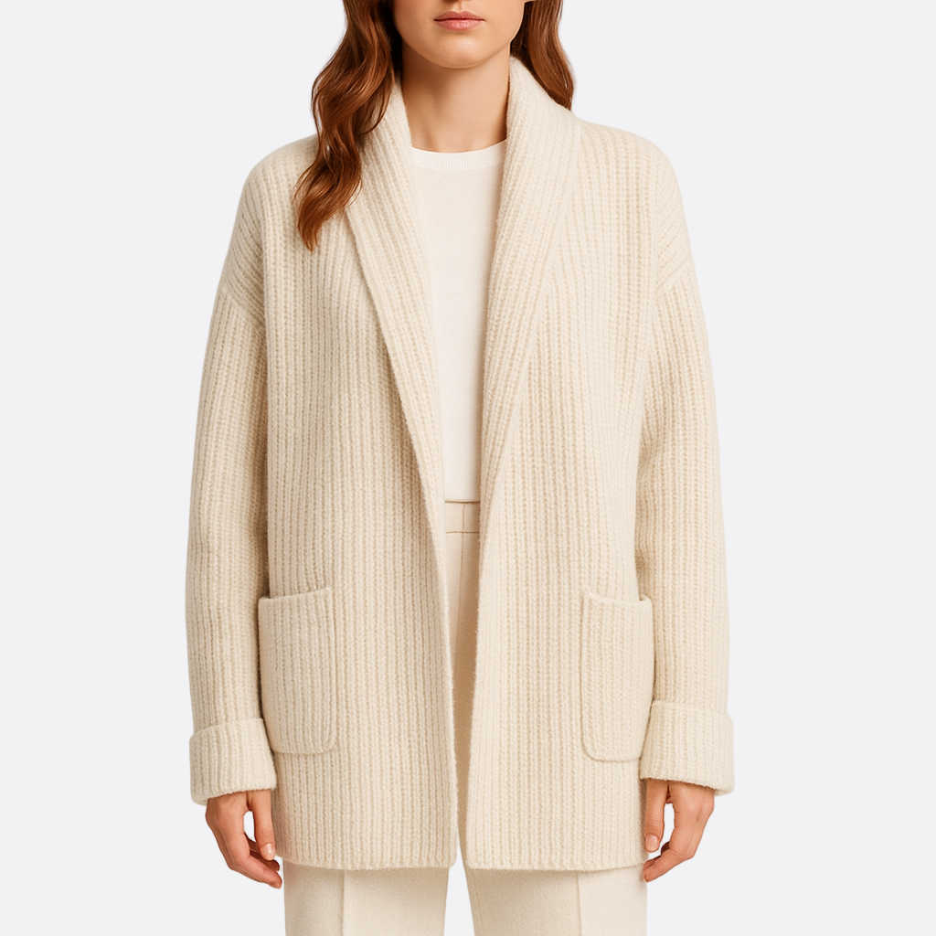 Damen - Strickjacke - Übergröße - Weiche Wollmischung - Modische und Bequeme Jacke für Jeden Anlass