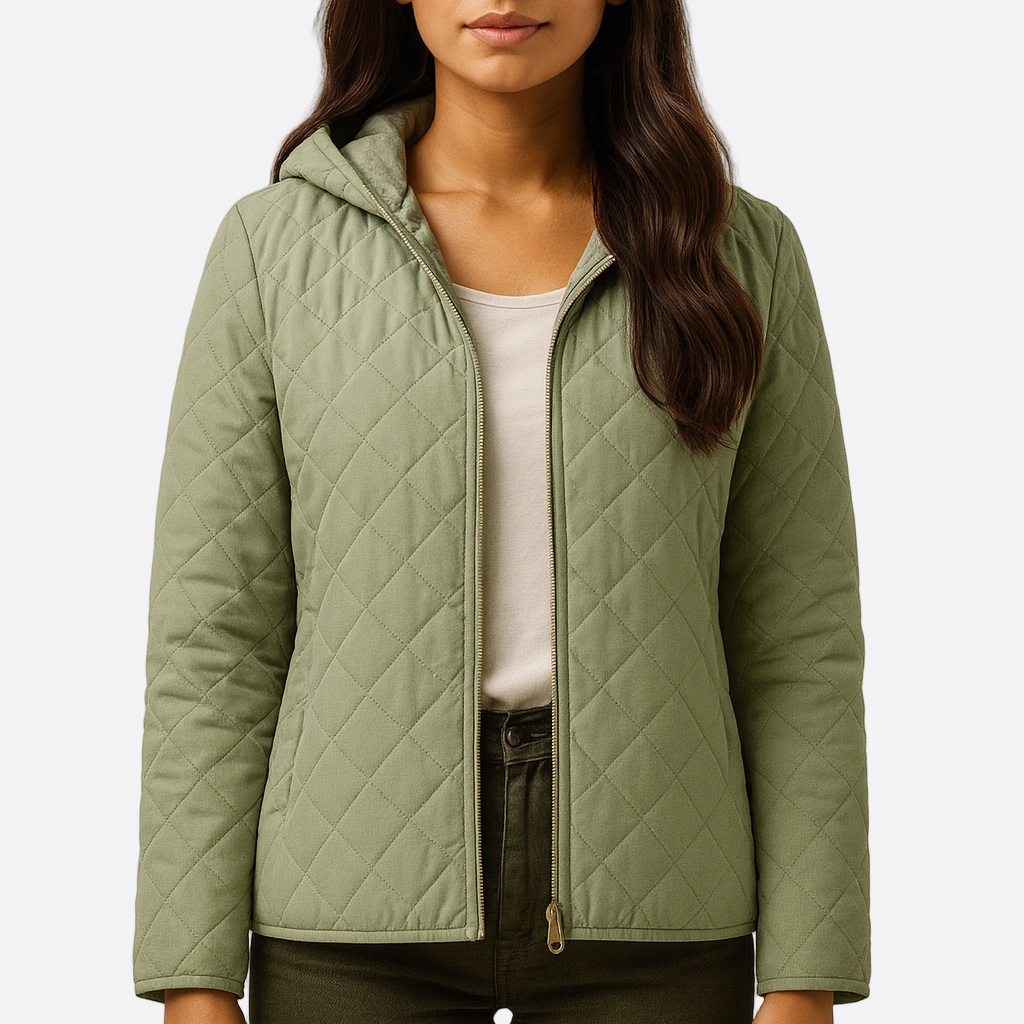 Damen - Stylische Pufferjacke - Gesteppte Kapuzenjacke für kalte Tage - Bequeme und warme Winterjacke