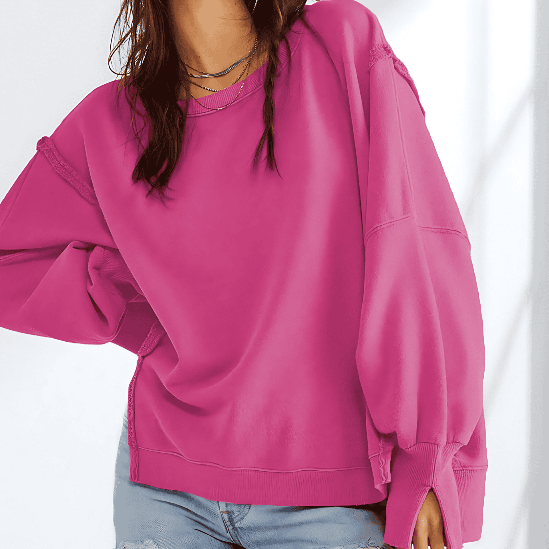 Damen - Sweatshirt - Übergröße - Bequemer Stoff - Lässiger Stil für jeden Tag