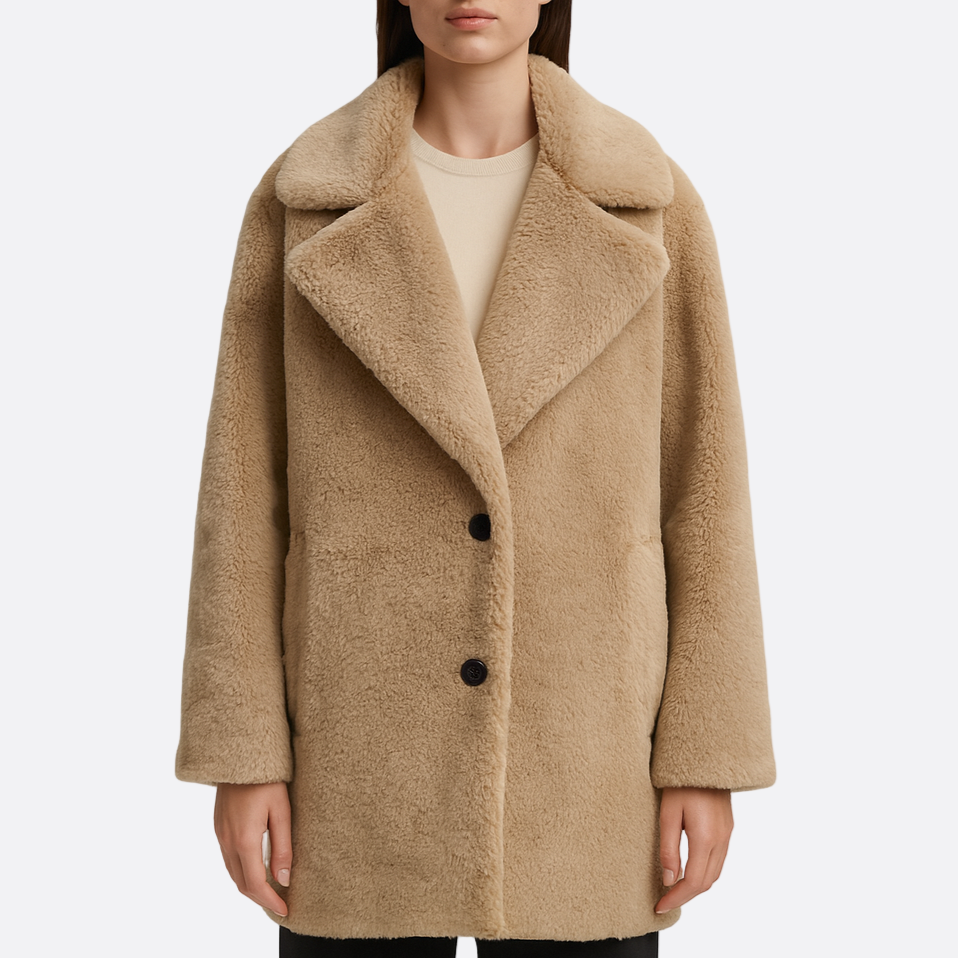 Damen - Teddy Kappa - Varm och Trendig Vinter Stil - Mysig och Bekväm