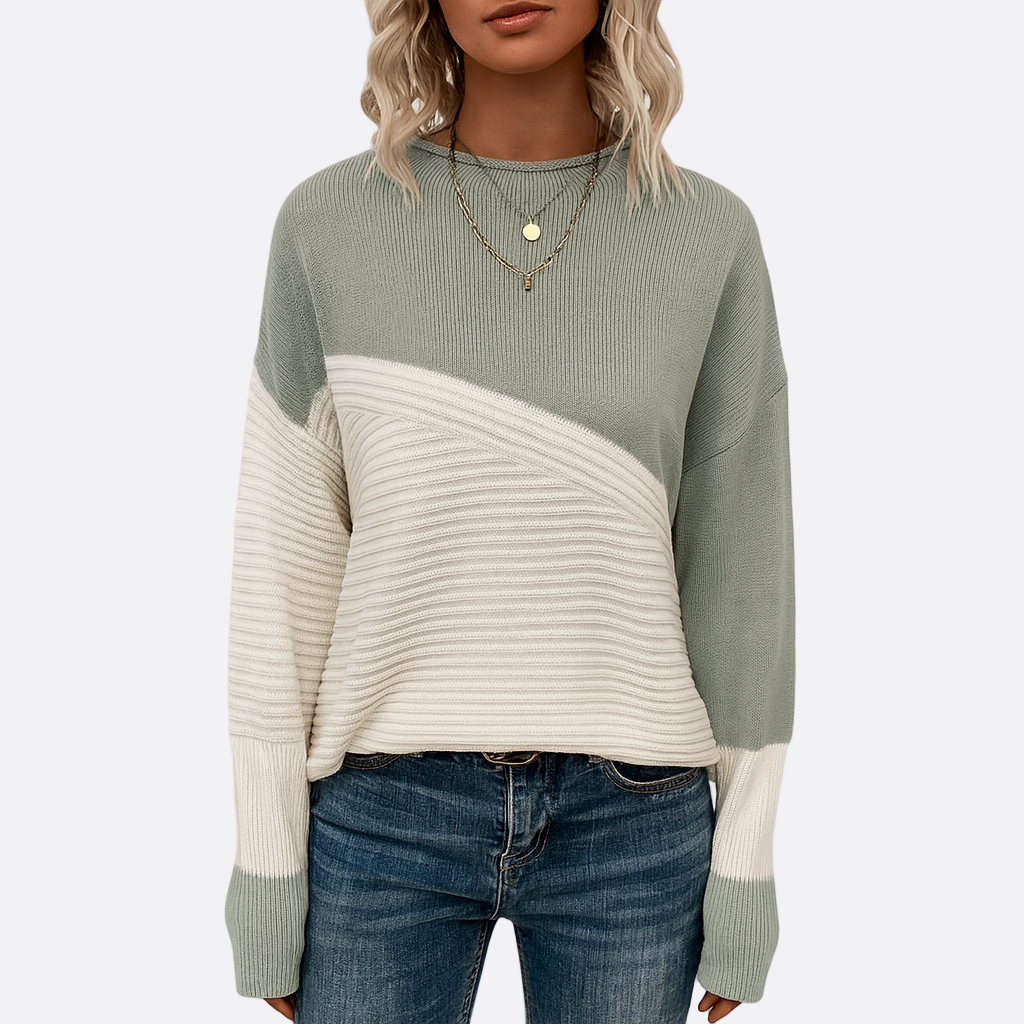 Damen - Übergröße Winterpullover - Gestrickter Stil - Bequeme und Warme Mode für die kalte Jahreszeit