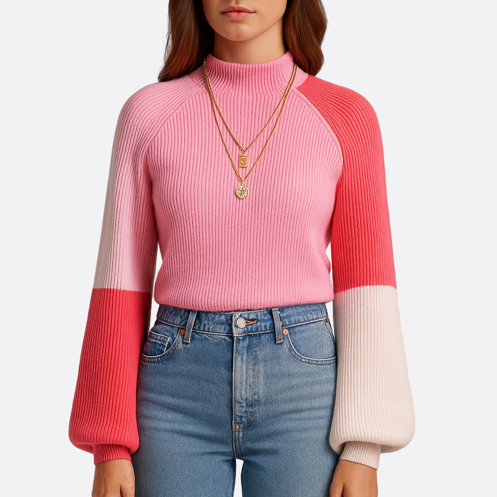 Damen - Übergroßer Pullover - Rippenstrick - Modischer Komfort für jeden Anlass