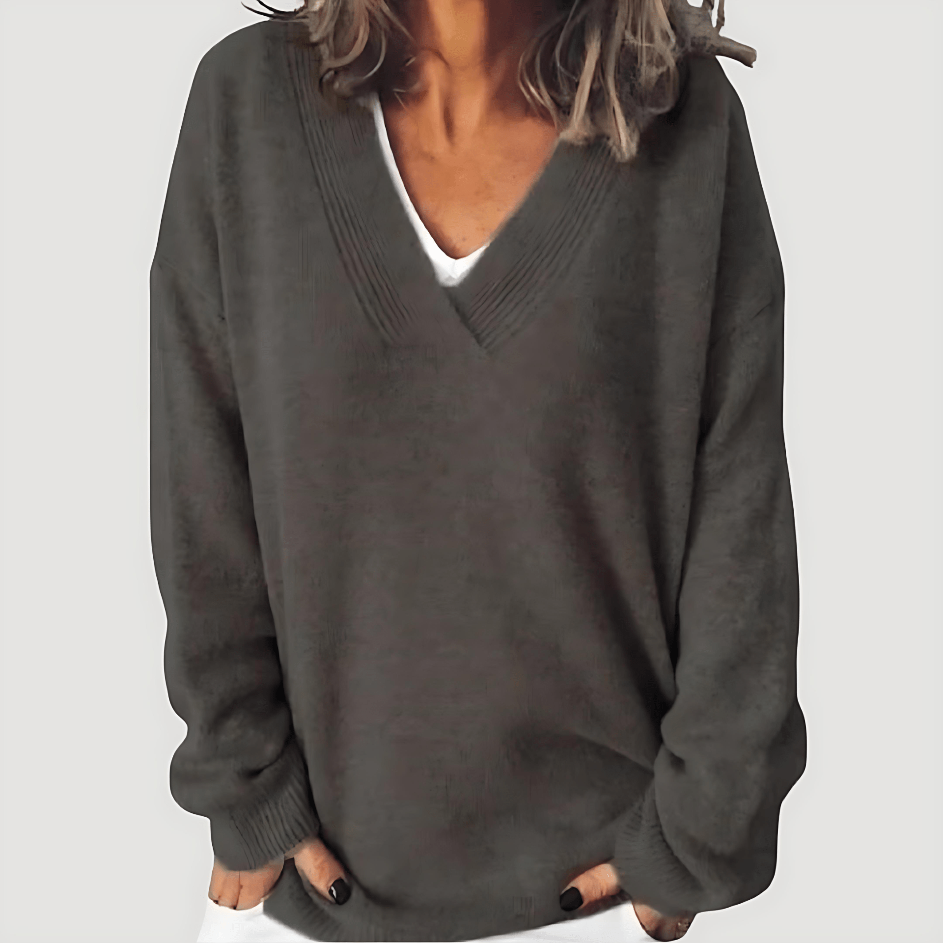 Damen - Übergroßer Strickpulli - Winterstil - Wasserdicht und Warm - Perfekt für kalte Tage