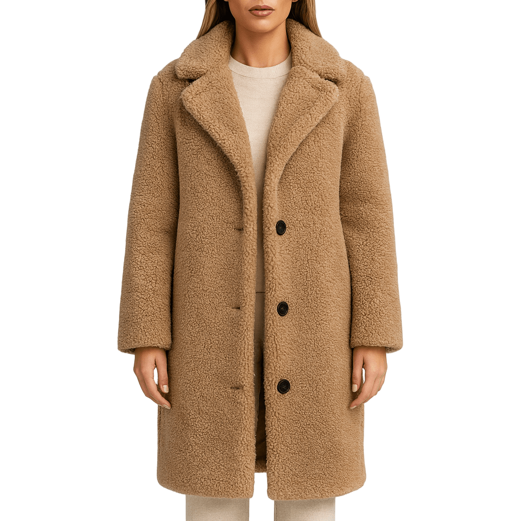 Damen - Übergroßer Teddy Mantel - Kunst-Shearling - Kuscheliger Winter Style für kalte Tage
