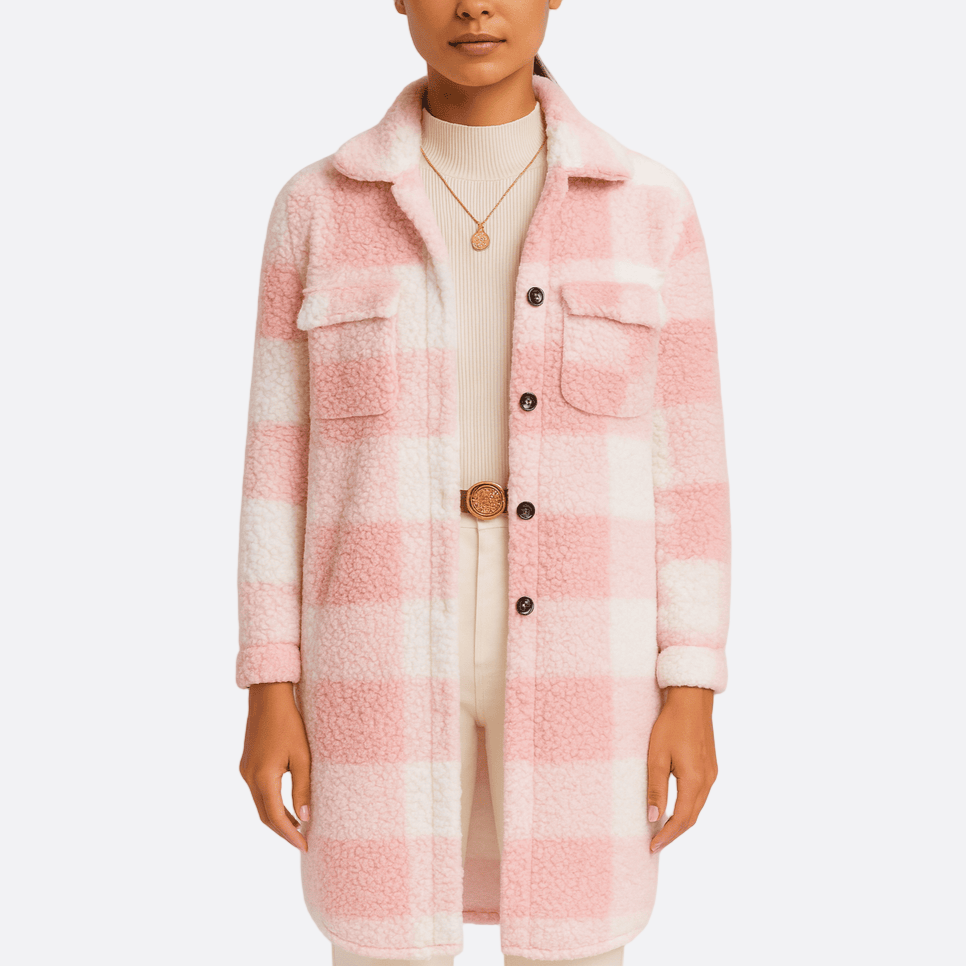 Damen - Übergroßer Teddy Mantel - Kuscheliger Stoff & Warm - Perfekter Winterbegleiter