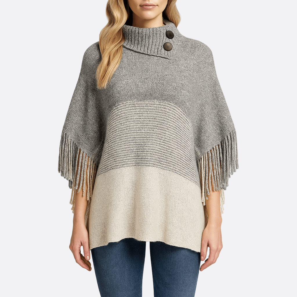 Damen - Übergroßes Stricktop - Weichem Material - Moderner Rollkragenpullover - Stylisches Outfit