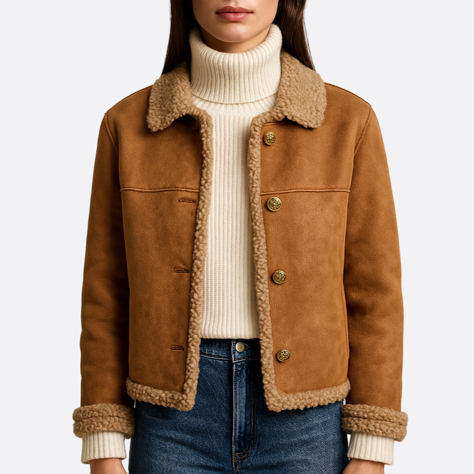 Damen - Vintage jacke - Wildleder - Gemütlicher Stil - Stylische Passform für jeden Anlass