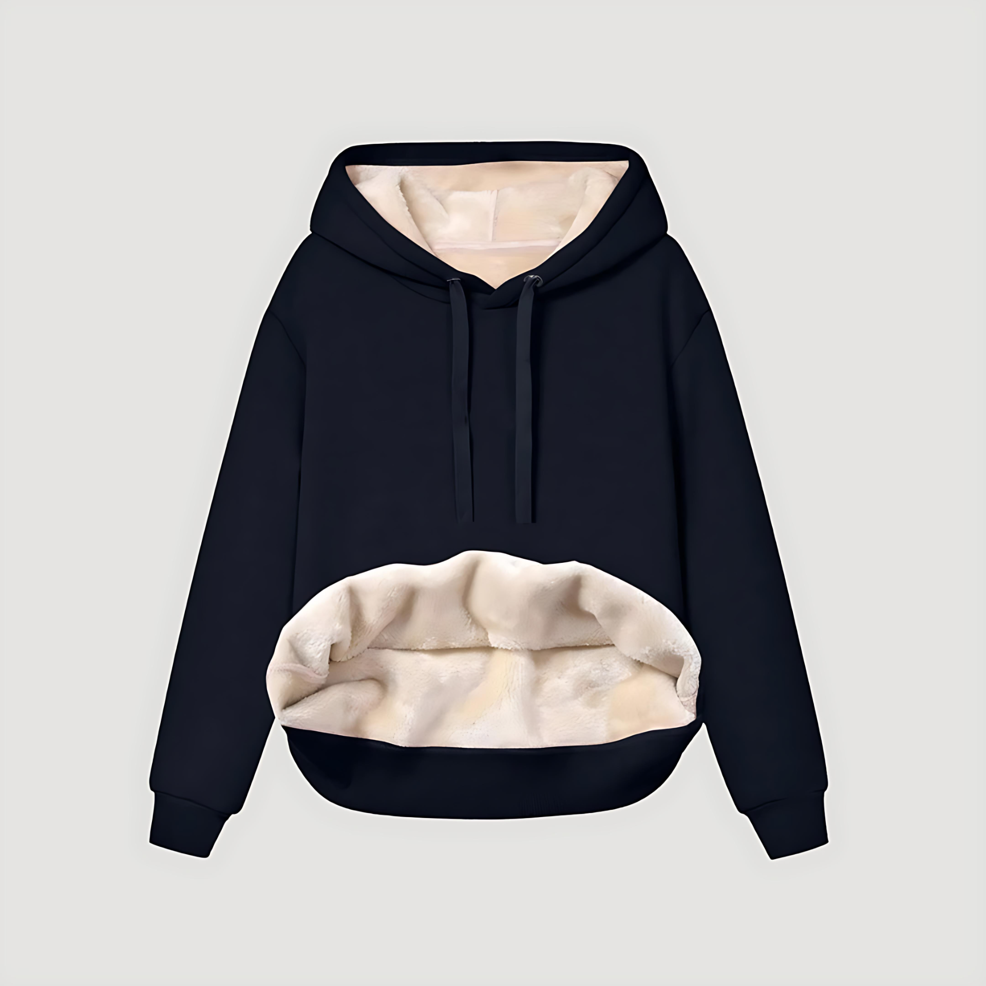 Damen - Winter-Kapuzenpulli - Fleece Gefütterter  - Übergroßer Stil für ultimativen Komfort und Wärme