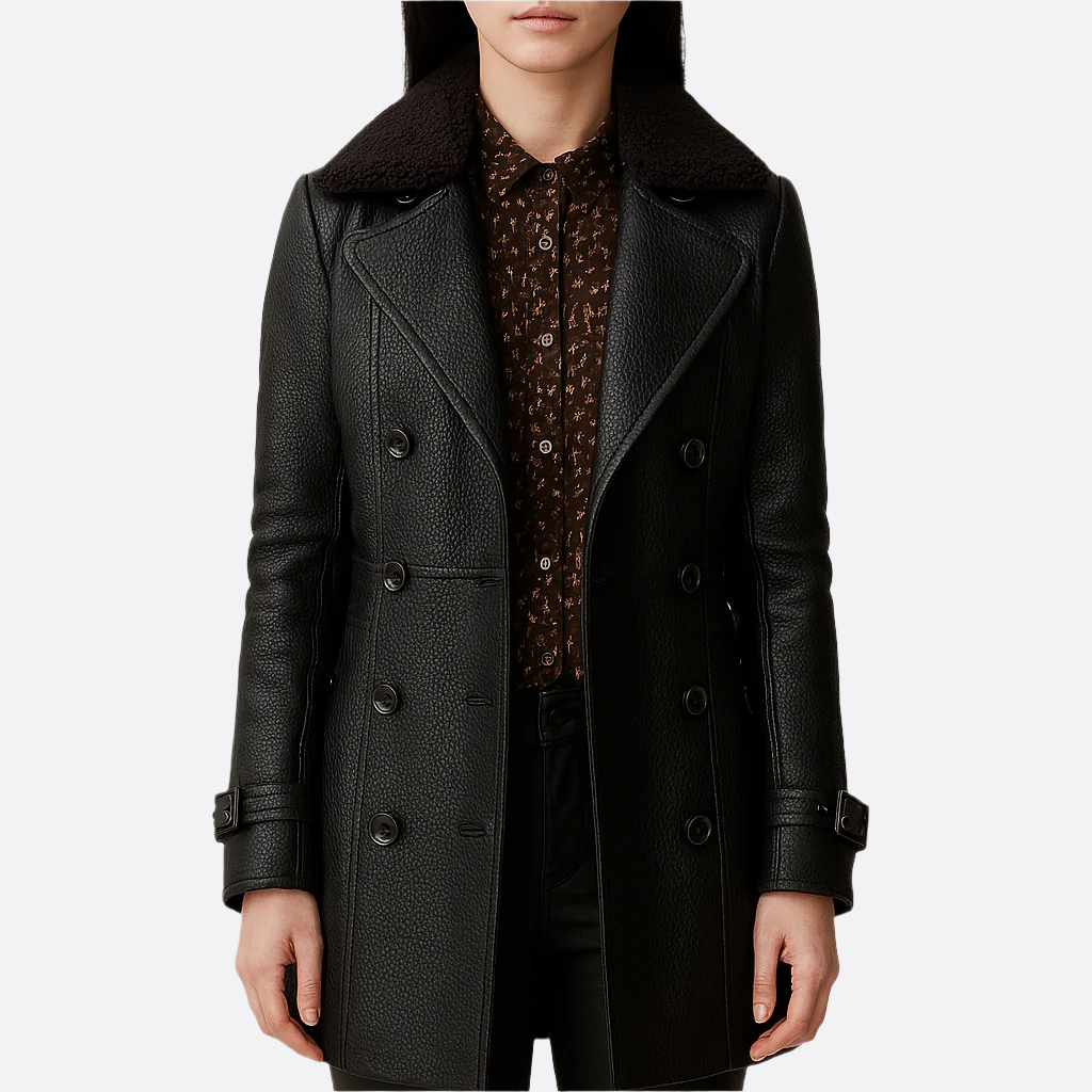 Damen - Winter Trenchcoat - Strapazierfähiges Material - Zweireiher - Stilvoller Schutz vor Kälte