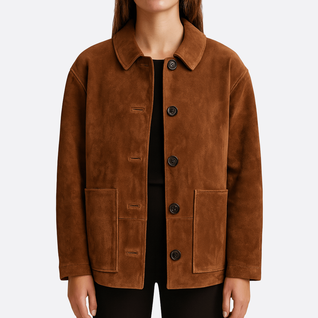 Damen - Winterjacke - Wildleder - Übergroße Stil für ultimativen Komfort und Stil