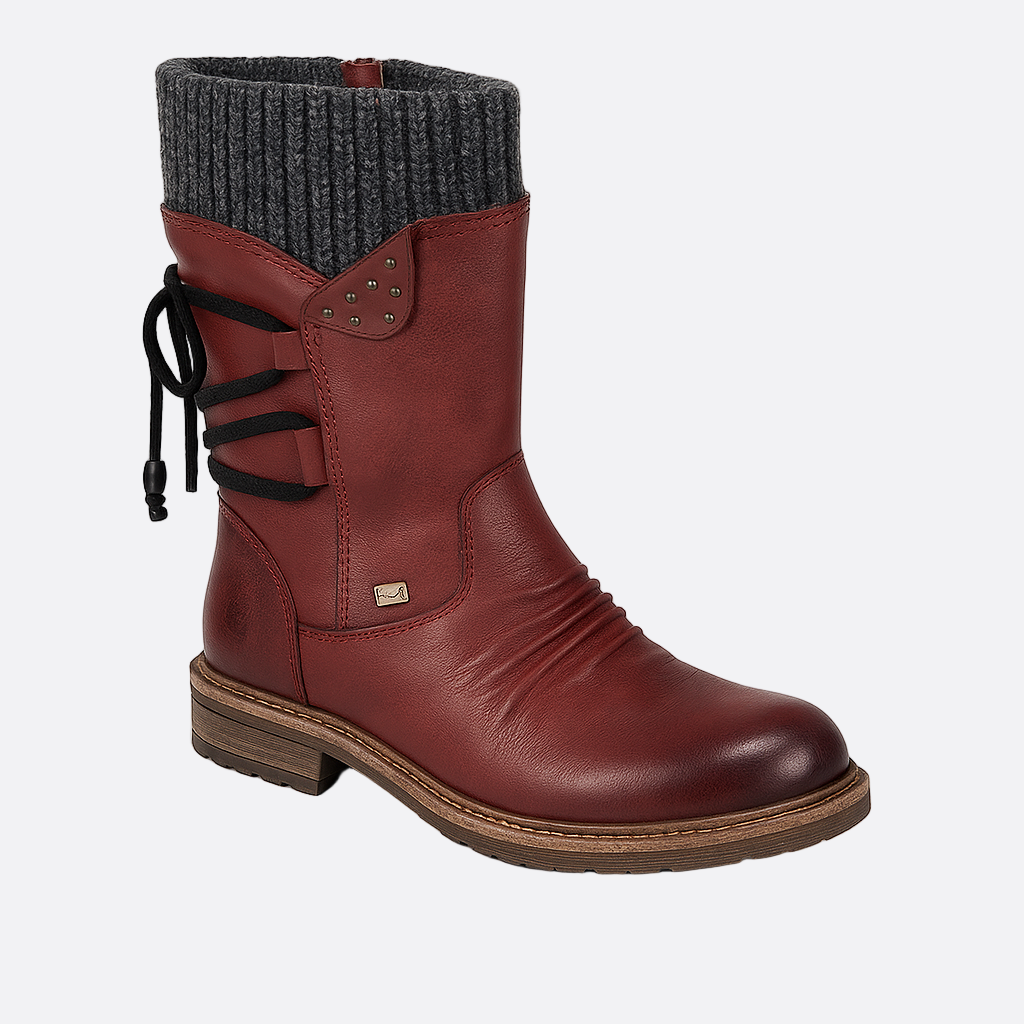 Damen - Winterstiefeletten - Schnürung - Warm und Stylisch für kalte Tage - Bequeme Winterstiefel